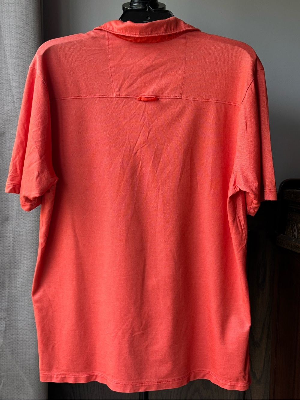 Tommy Bahama Coral-Orange Polo Shirt medium Euc - Picture 2 of 7